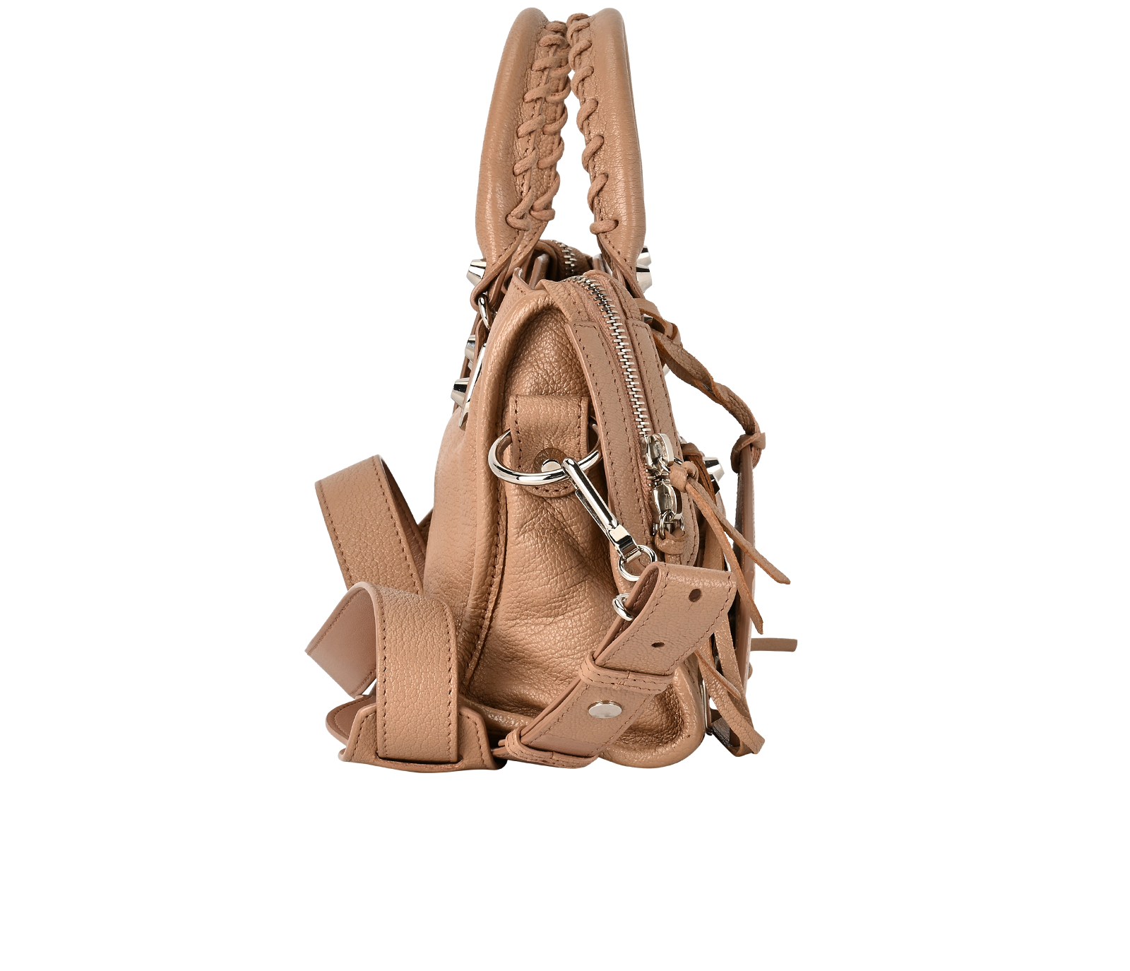 Mini City, &pound;995, Handbags, Beige/Pink, Leather, Side view